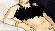 Naked woman with beautiful breasts