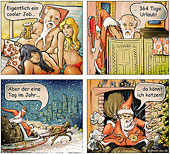 Digital drawing: Santa Claus cartoon : cool job!