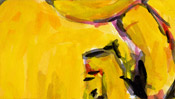 Baselitz painting with yellow