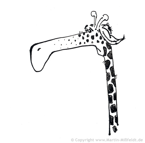 Giraffe is sad