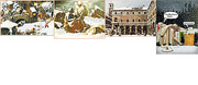 Christmas cards with snow