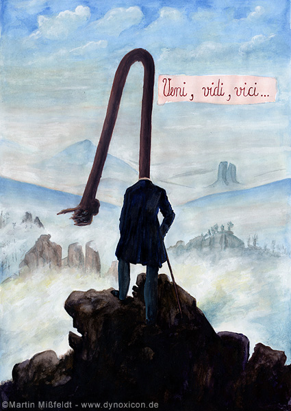 Man over the clouds - after Caspar David Friedrich