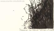 Lake Gamen near Deeplake (ink drawing) (Detail 5)