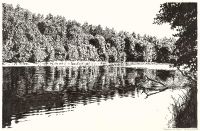 : Lake Gamen near Deeplake (ink drawing)