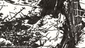 The white breath of winter (ink drawing) (Detail 1)