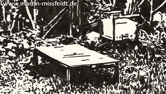 Uckermaerker country garden (drawing) (Detail 1)