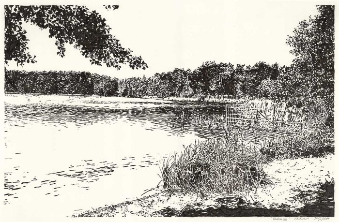 Wukensee (Brush-Pen-Drawing)