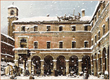 : Venice in winter with snow (after Canaletto)