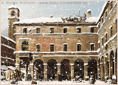 Venice in winter with snow (after Canaletto)