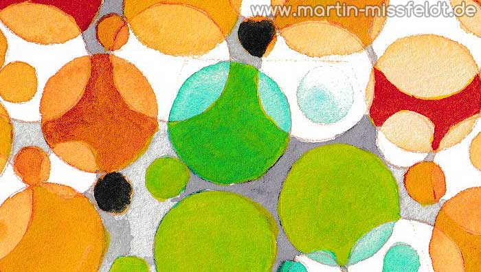Watercolor painting: Color Vision Test A-Z (Detail 1)