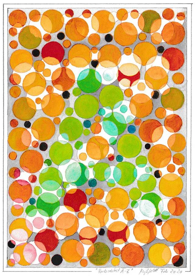 Watercolor painting: Color Vision Test A-Z