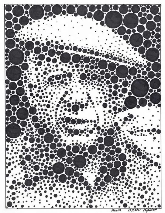 Picasso Portrait (Neo-Pointilism)