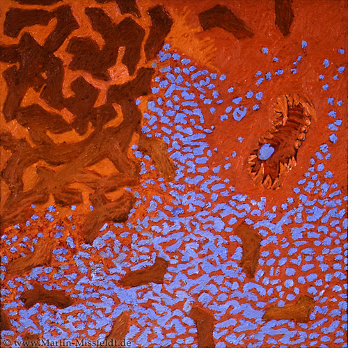 Dragon, surrounded by flying feet