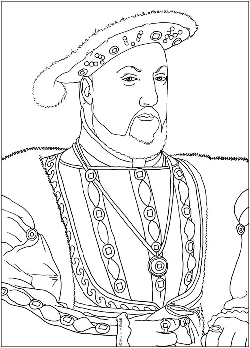Coloring Model King Henry 8th Coloring Model King Henry 8th