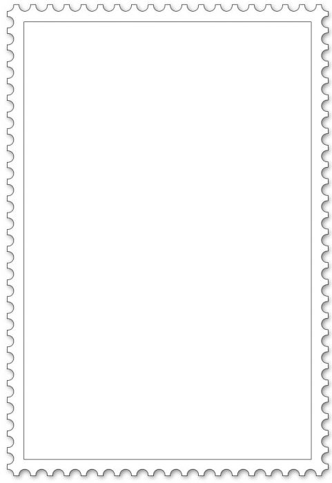 Portrait Format Stamp Template