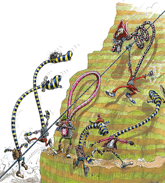 pirat attacks wanderers in the alps