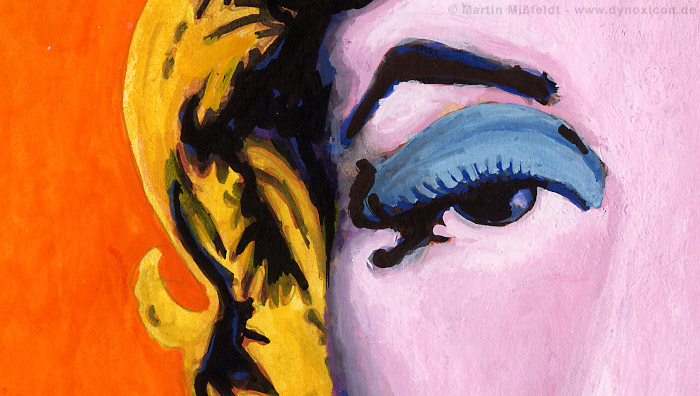 Shot Orange Marilyn (popart) - after Andy Warhol (Detail 1)