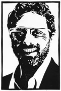 : Sergey Brin (linocut)