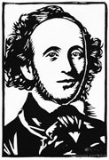 : Felix Mendelssohn-Bartholdy - linocutt