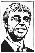 : Linoldruck Larry Page
