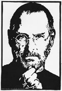 : Linocut Steve Jobs