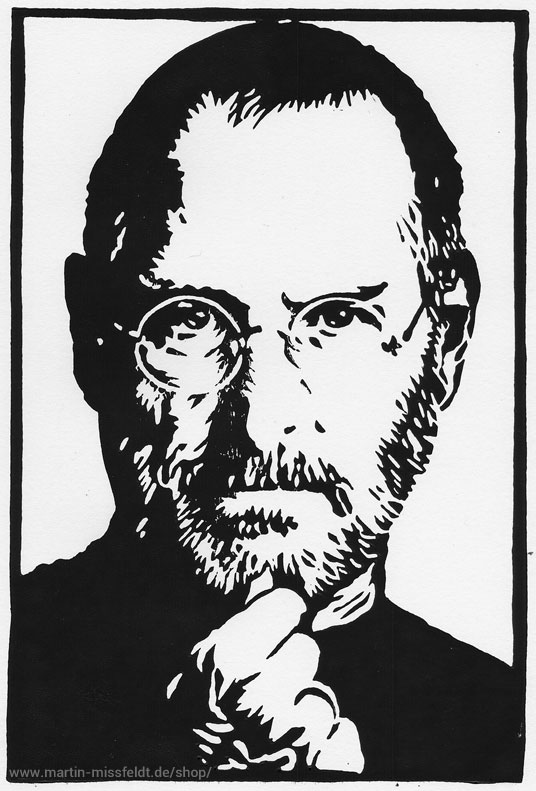 Linocut Steve Jobs