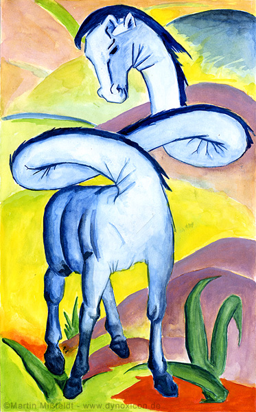 Blue horse - after Franz Mark