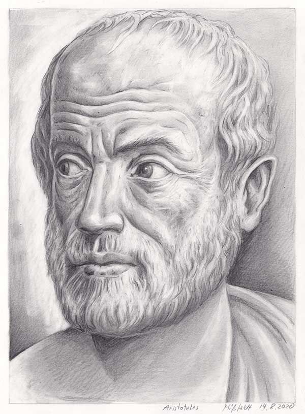 Aristotle Portrait Zeichnung