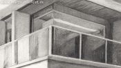 Dream villa in Tyrol (pencil drawing) (Detail 2)