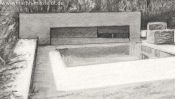 Dream villa in Tyrol (pencil drawing) (Detail 3)