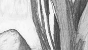 Hill grave pencil drawing (Detail 3)