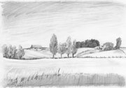 : Landscape pencil drawing