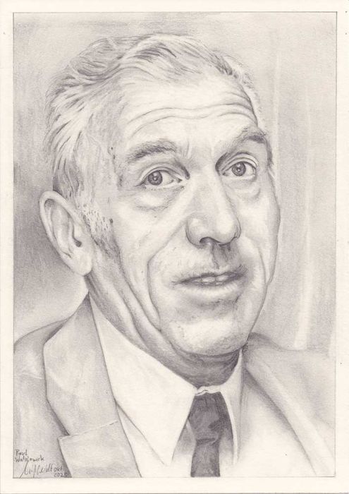 Paul Watzlawick Portrait - Pencil drawing by Martin Missfeldt Paul Watzlawick Portrait