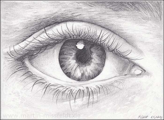 Pencil Drawing Realistic Eye