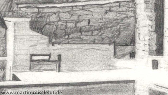 The dream house (pencil drawing) (Detail 1)