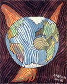 : Deaf globe painting