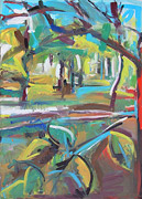 : Trees between railroad