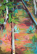 : wild painting: grass next to the rail