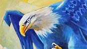 The falling Eagle (Oil painting) (Detail 2)