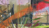 Oilpainting sunset, abstract landscape (Detail 2)