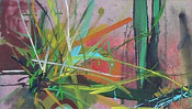 Oilpainting sunset, abstract landscape (Detail 3)