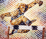 : Hurdle runner (oil painting)