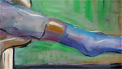 Oilpainting girl in armchair (Detail 3)