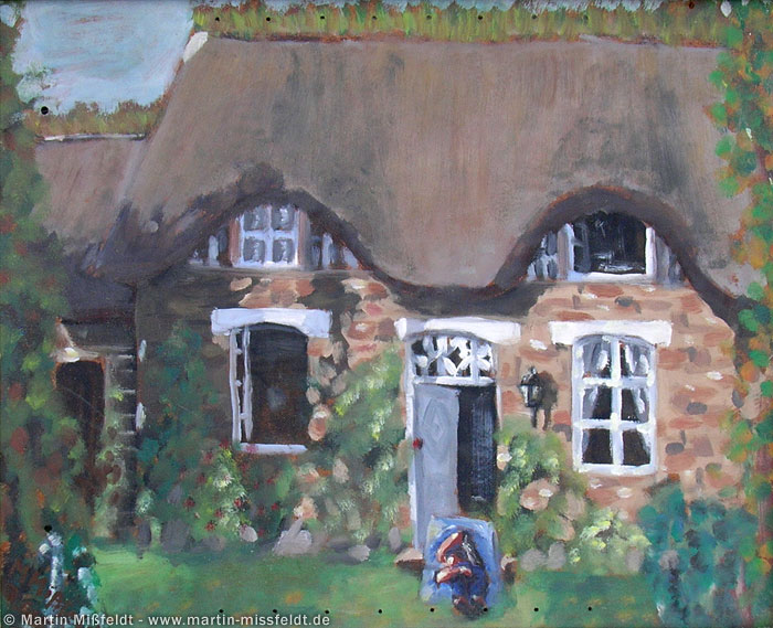 Oilpainting house in the Normandie