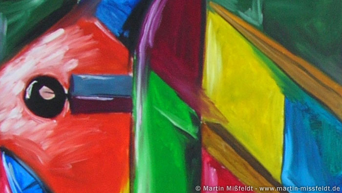 Oilpainting: piano picture (cubism) (Detail 1)