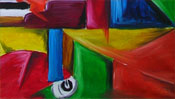 Oilpainting: piano picture (cubism) (Detail 3)