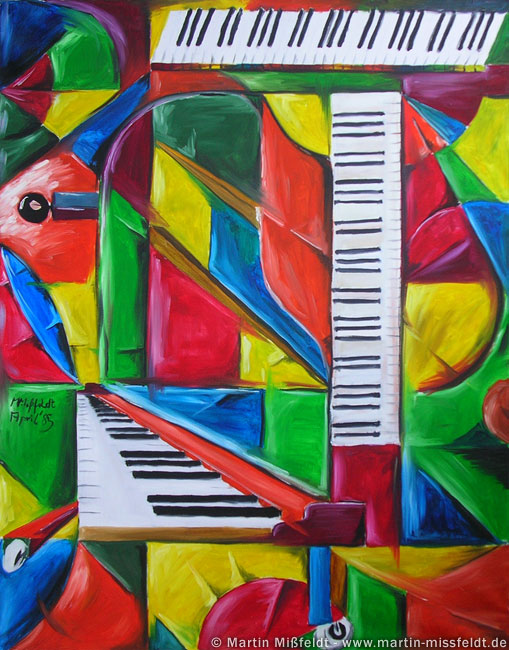 Oilpainting: piano picture (cubism)