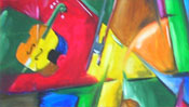 Cubism picture : Violin (Detail 2)