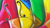 Cubism picture : Violin (Detail 3)