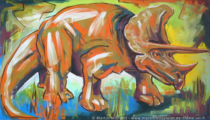 Picture dinosaur Triceratops